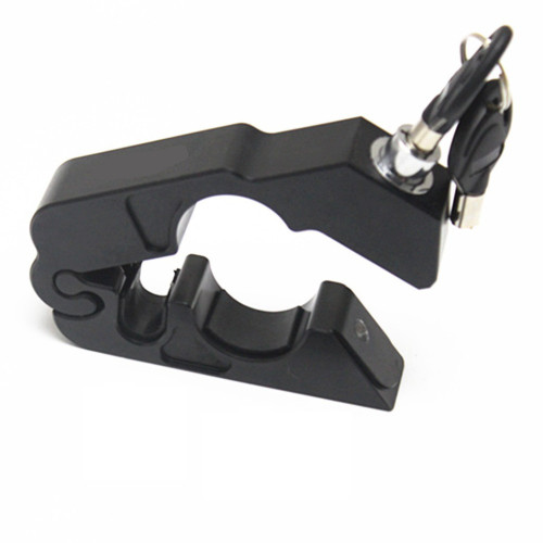 CNC Motorcycle Handlebar Lock Brake Lever Throttle Grip Security Lock Anti Theft Protection black