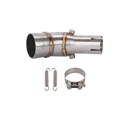 Dirt Bike Racing Motorbike Modified Scooter Muffler Motorcycle Middle Exhaust Pipe for YAMAHA YZF R25 R30 R3 2015 2016 Silver
