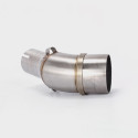 Dirt Bike Racing Motorbike Modified Scooter Muffler Motorcycle Middle Exhaust Pipe for YAMAHA YZF R25 R30 R3 2015 2016 Silver