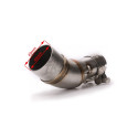 Dirt Bike Racing Motorbike Modified Scooter Muffler Motorcycle Middle Exhaust Pipe for YAMAHA YZF R25 R30 R3 2015 2016 Silver