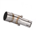 Dirt Bike Racing Motorbike Modified Scooter Muffler Motorcycle Middle Exhaust Pipe for YAMAHA YZF R25 R30 R3 2015 2016 Silver