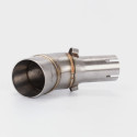 Dirt Bike Racing Motorbike Modified Scooter Muffler Motorcycle Middle Exhaust Pipe for YAMAHA YZF R25 R30 R3 2015 2016 Silver