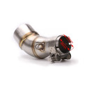 Dirt Bike Racing Motorbike Modified Scooter Muffler Motorcycle Middle Exhaust Pipe for YAMAHA YZF R25 R30 R3 2015 2016 Silver