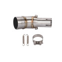 Dirt Bike Racing Motorbike Modified Scooter Muffler Motorcycle Middle Exhaust Pipe for YAMAHA YZF R25 R30 R3 2015 2016 Silver