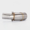 Dirt Bike Racing Motorbike Modified Scooter Muffler Motorcycle Middle Exhaust Pipe for YAMAHA YZF R25 R30 R3 2015 2016 Silver