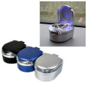 Automotive Ashtray with LED Dual Purpose Ashtray Silver