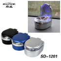 Automotive Ashtray with LED Dual Purpose Ashtray Silver