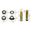 Universal 7/8'' 22mm Motorcycle Handlebar Grips + Handle Bar Ends black
