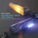 1 Pair Motorcycle Turn Signals LED Direction Lamp Waterproof Turn Signal Lights Blue light