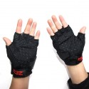Cycling Half Finger Gloves Bicycle Riding Hand Protection Mitten red_XL