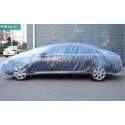 Disposable Car Cover Waterproof Transparent Plastic Dustproof Cover Car Rain Covers White transparent_M