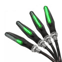 4pcs 12V 12LED Flowing LED Motorcycle Turn Signal Indicators Lights yellow light