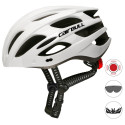 Road Mountain Bike Riding Helmets with Light Men And Women Outdoor Cycling Accessories Deep gray_M/L (55-61CM)