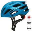 Road Mountain Bike Riding Helmets with Light Men And Women Outdoor Cycling Accessories blue_M/L (55-61CM)