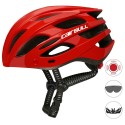 Road Mountain Bike Riding Helmets with Light Men And Women Outdoor Cycling Accessories blue_M/L (55-61CM)