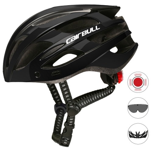 Road Mountain Bike Riding Helmets with Light Men And Women Outdoor Cycling Accessories black_M/L (55-61CM)