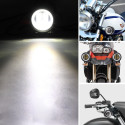 1/2 Pcs 3 Inch 40W Fog Light White 6000K Waterproof Round Led Angel Eye Light Strip Off-Road Vehicle Marine Work Light Motorcyc