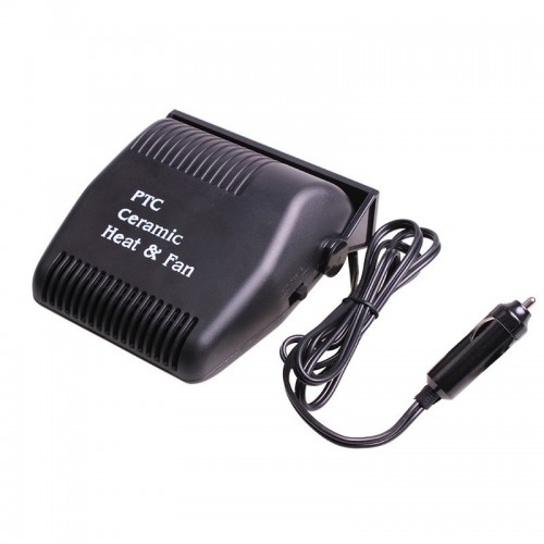 Car Defroster Auto Electric Stove Fan Heating Cooling Integrated Defrosting Car Window Snow Defogger 12V black