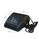 Car Defroster Auto Electric Stove Fan Heating Cooling Integrated Defrosting Car Window Snow Defogger 12V black