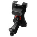 Motorcycle Mobile Phone Holder Mount Support USB 2A Charger 360 Degree Rotation for 3.5-6 inch Devices black