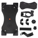 Motorcycle Mobile Phone Holder Mount Support USB 2A Charger 360 Degree Rotation for 3.5-6 inch Devices black