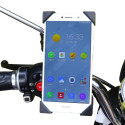Motorcycle Mobile Phone Holder Mount Support USB 2A Charger 360 Degree Rotation for 3.5-6 inch Devices black