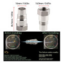 Oxygen O2 Sensor Spacer Adapter Bung Catalytic Converter Fix Check Engine Light Silver