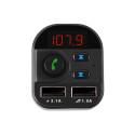 Car MP3 Player FM Transmitter Bluetooth Hands-free Phone Card Fast Charge Dual USB Photo Color