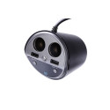 Cup Shaped Dual USB Car Charger Bluetooth Hands-free Phone Car Bluetooth MP3 Player black