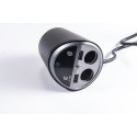 Cup Shaped Dual USB Car Charger Bluetooth Hands-free Phone Car Bluetooth MP3 Player black