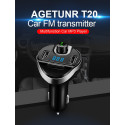 Car Hands-free FM Transmitter Bluetooth MP3 Player Car Kit Dual USB Car Charger Support TF Card/U Disk Music Play black