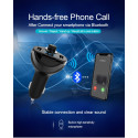 Car Hands-free FM Transmitter Bluetooth MP3 Player Car Kit Dual USB Car Charger Support TF Card/U Disk Music Play black