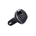 Car Hands-free FM Transmitter Bluetooth MP3 Player Car Kit Dual USB Car Charger Support TF Card/U Disk Music Play black