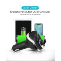 Car Hands-free FM Transmitter Bluetooth MP3 Player Car Kit Dual USB Car Charger Support TF Card/U Disk Music Play black