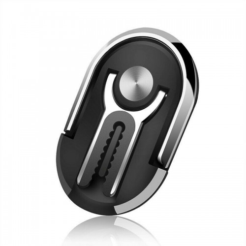 Multipurpose Mobile Phone Bracket Oval Car Phone Holder Air Outlet GPS Stand black