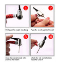 Bicycle Car Tire Foot Air Pump Portable Aluminum Alloy High-Pressure Steel No-Slip Pump blue