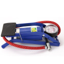 Bicycle Car Tire Foot Air Pump Portable Aluminum Alloy High-Pressure Steel No-Slip Pump blue