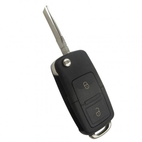 2 Button Remote Control Car Entry Key 1J0959753CT with 48 Chips 434 Frequency black