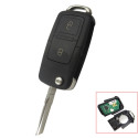 2 Button Remote Control Car Entry Key 1J0959753CT with 48 Chips 434 Frequency black