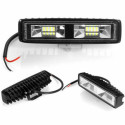 18W 12V 16LED Car Work Light Bar Spot Beam Driving Waterproof Auto Fog Lamp Running Lights black