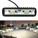 18W 12V 16LED Car Work Light Bar Spot Beam Driving Waterproof Auto Fog Lamp Running Lights black