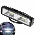18W 12V 16LED Car Work Light Bar Spot Beam Driving Waterproof Auto Fog Lamp Running Lights black