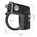 Tire Inflator DC 12V Portable Electric Air Compressor Pump Car Air Pump Emergency Tool for Car Motorcycles Bicycles black
