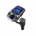 Bluetooth Music Player Car Adapter USB 3.0 Fast Charger Music FM Transmitter black