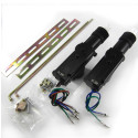 24V Electronic Car Truck Central Remote Control Locking Door Anti-theft Lock black