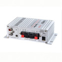 268 2 CH Mini Hi-Fi Stereo Amplifier Amp Radio MP3 DC12V Digital Amplifier Silver