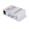 268 2 CH Mini Hi-Fi Stereo Amplifier Amp Radio MP3 DC12V Digital Amplifier Silver