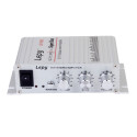 268 2 CH Mini Hi-Fi Stereo Amplifier Amp Radio MP3 DC12V Digital Amplifier Silver