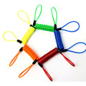 Wire Rope Spring Retractable Colorful Rubber Coating Portable Safety Elastic Motorcycle Helmet Anti-theft Rope 1.2Meter red