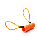 Wire Rope Spring Retractable Colorful Rubber Coating Portable Safety Elastic Motorcycle Helmet Anti-theft Rope 1.2Meter red